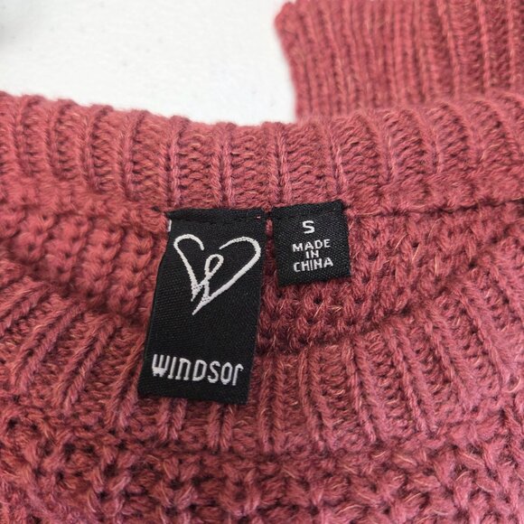 Windsor Open Back Knit Sweater Mauve Pink Size Small - Picture 6 of 8
